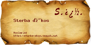 Sterba Ákos névjegykártya